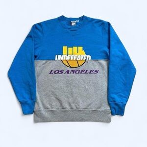 Undefeated Los Angeles Colorblock Crewneck Sweatshirt - Blue/Gray S